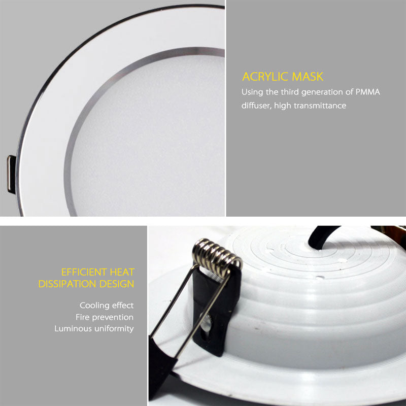 Waterproof LED Downlight Dimmable 18W 15W 12W 9W 7W 5W Warm White Cold White Recessed LED Lamp Spot Light AC220V AC110