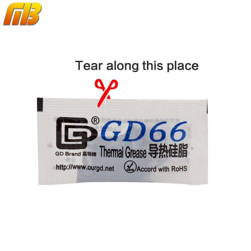 GD66 Thermal Conductive Grease Paste Silicone Plaster For LED Chip Heatsink Compound 50 Pieces Grams High Performance Gray