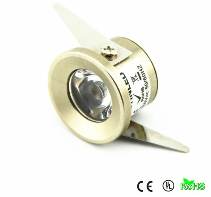 1W DC12 AC85-260V Small Mini LED Spot light Recessed Ceiling Lamps LED Under Cabinet Downlights CE ROSH
