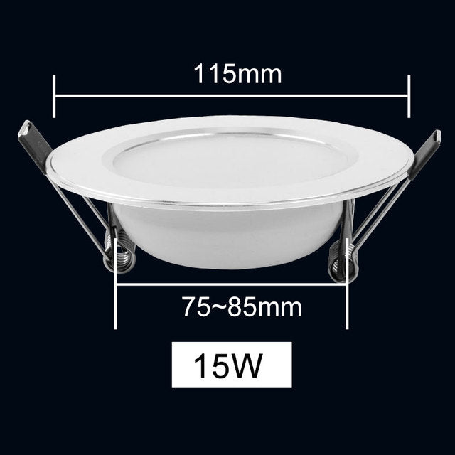 Led Downlight 3W 5W 7W 9W 12W 15W LED Ceiling Round Recessed Lamp 6Pcs 220V 230V LED Spot Light For Bathroom Kitchen