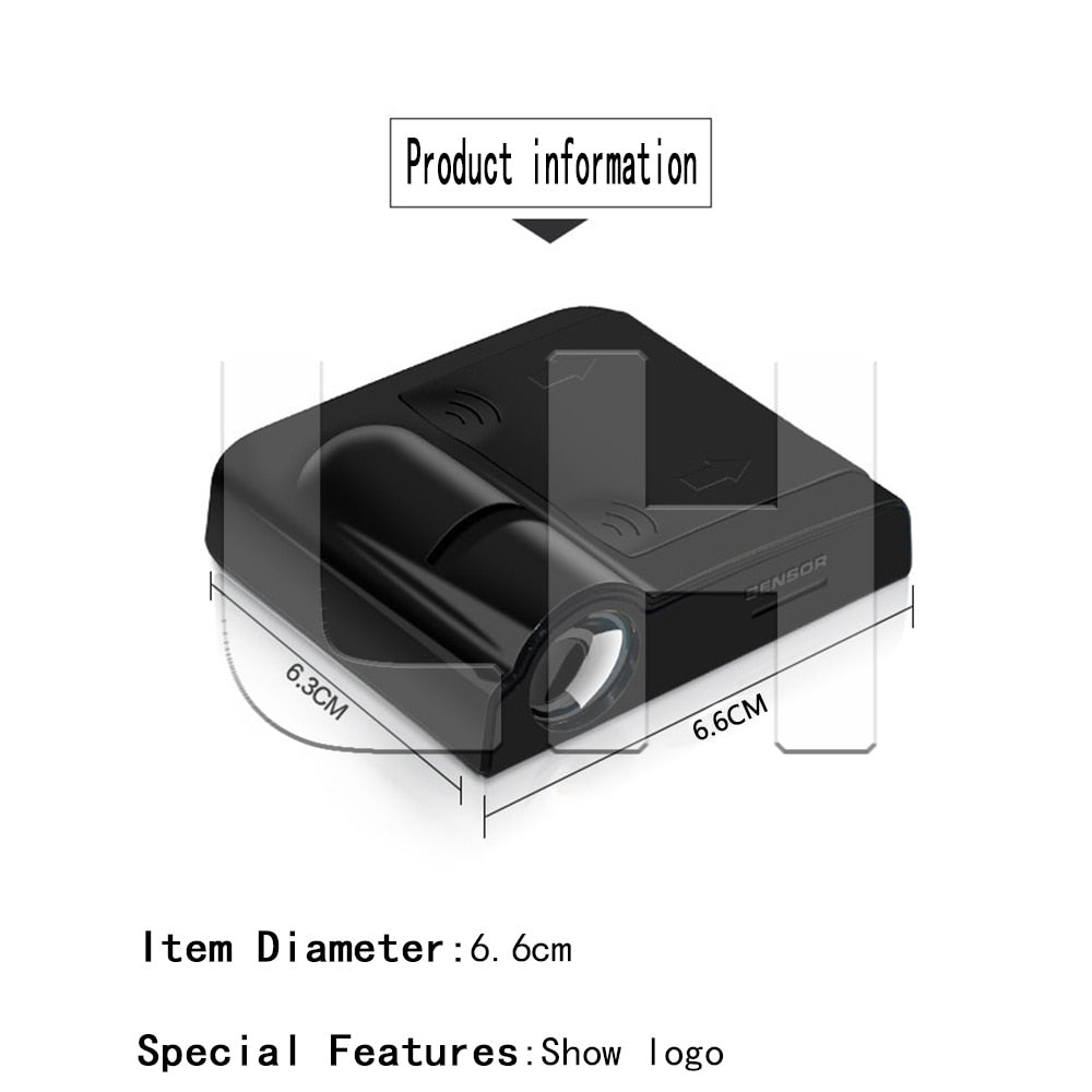 2pcs For Mercedes Benz For Audi For Nissan For Jeep Led Car Door Light Courtesy Logo Ghost Shadow Laser Projector Punching Lamp
