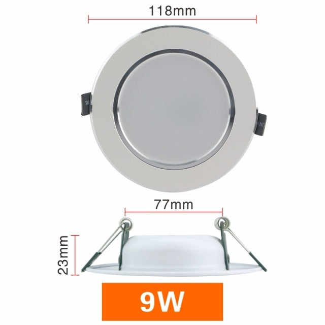 LED Downlight 220V 230V 240V Round Recessed Lamp 3W 5W 7W 9W 12W Led Bulb Bedroom Kitchen Indoor LED Spot Lighting