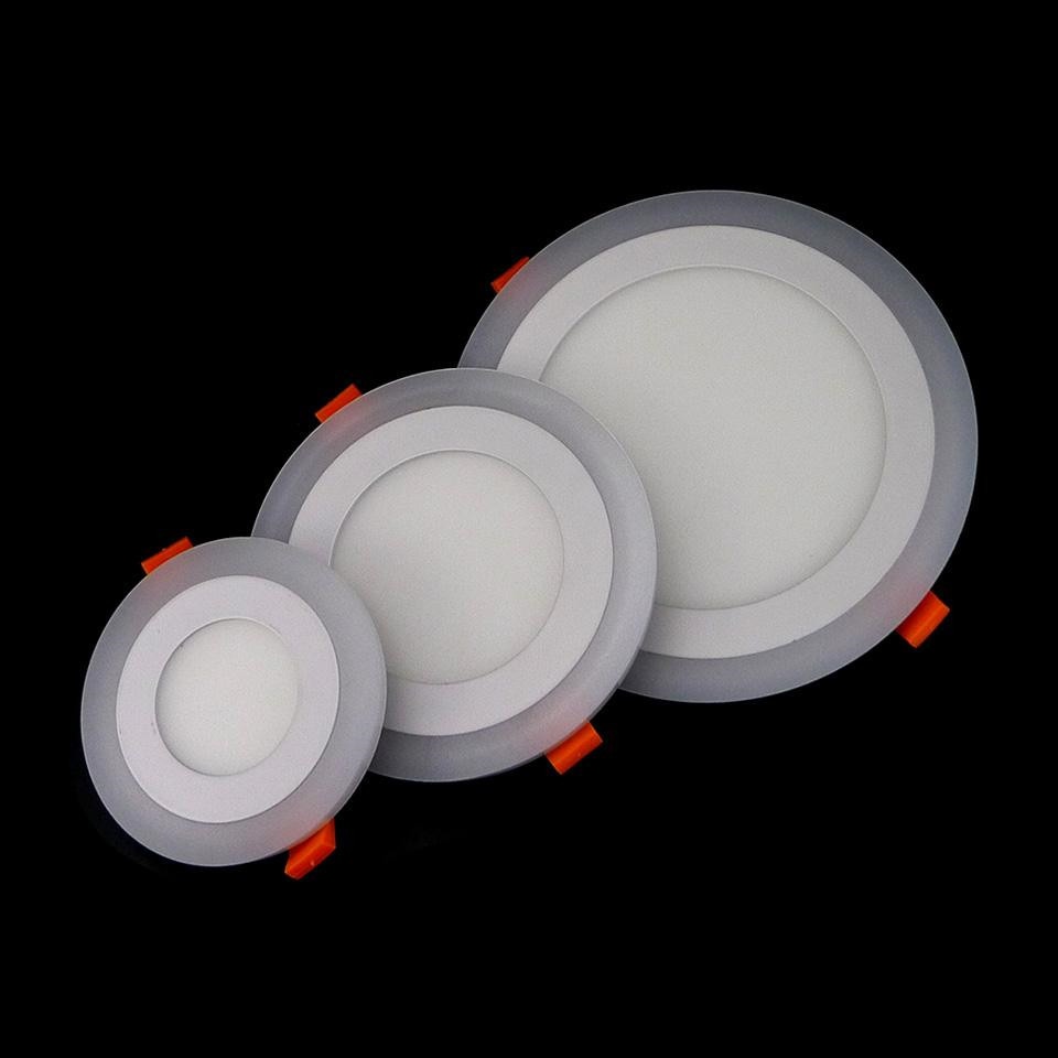 Double Color LED Panel Downlight 6W 9W 16W 24w 3 Model LED Lamp Panel Light LED Ceiling Recessed Spot light AC110V 220V + Driver