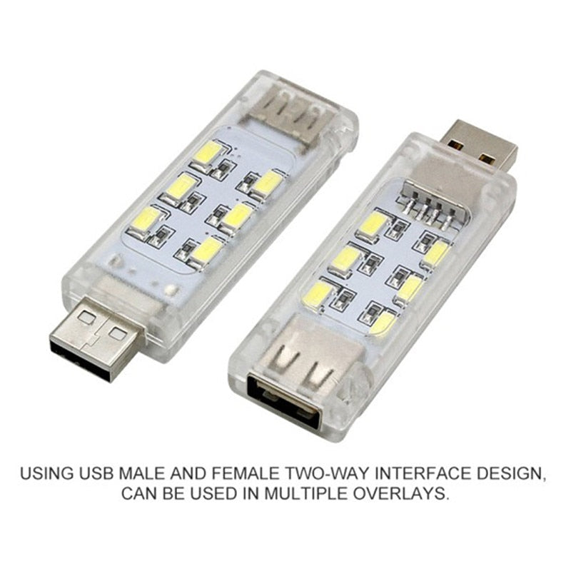 Mini USB LED Night Light 12LEDs 5V Bulb White Lamp for Reading Gadget Notebook Power Bank Computer Laptop night lamp
