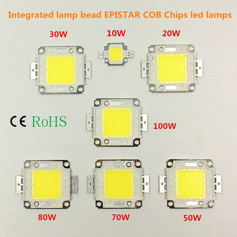 LED Chip 10W 20W 30W 50W 70W 100W 30-32V Cool White Warm White LED Beads DIY For LED Flood Light Spotlight 45*45mil High Power