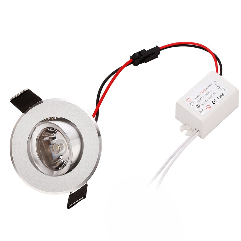 Special Silver Downlight Dimmable LED Mini 1W 3W 4W 5W 7W Warm Nature Pure White Recessed Lamp Spot light Indoor Lighting