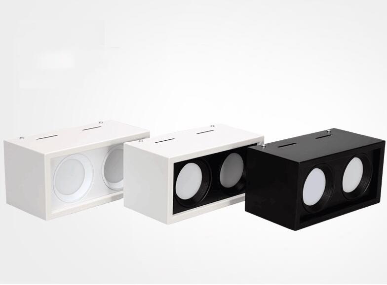 Square COB LED dimmable Downlights 10W 15W 20W 30W Surface Mounted LED Ceiling Lamps Spot Light LED Downlights AC85V-265V