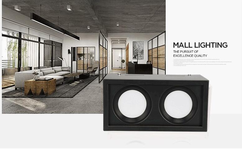 Square COB LED dimmable Downlights 10W 15W 20W 30W Surface Mounted LED Ceiling Lamps Spot Light LED Downlights AC85V-265V