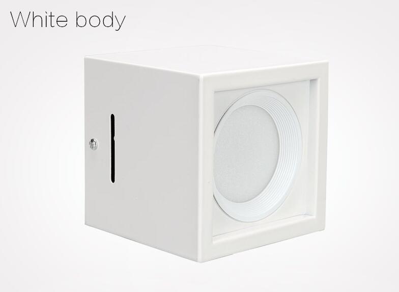 Square COB LED dimmable Downlights 10W 15W 20W 30W Surface Mounted LED Ceiling Lamps Spot Light LED Downlights AC85V-265V