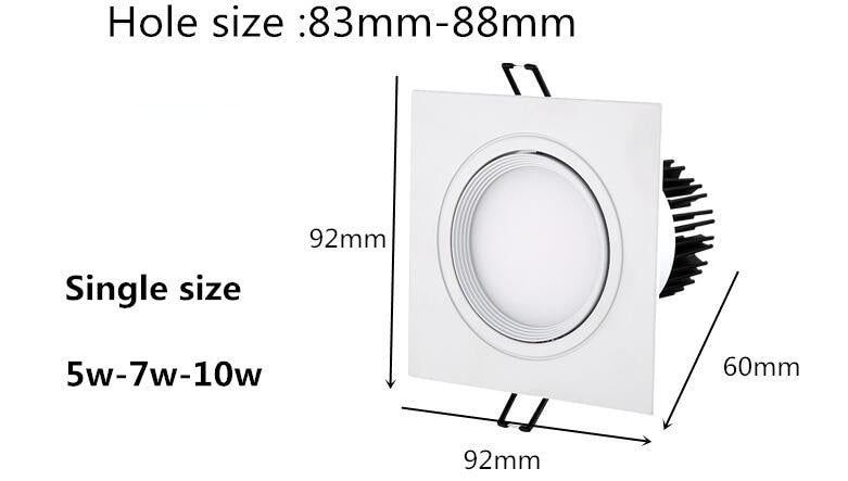 Energy saving Recessed 1pcs Double LED Dimmable white Downlight COB 10W 20W LED Spot light decoration Ceiling Lamp AC 110V 220V