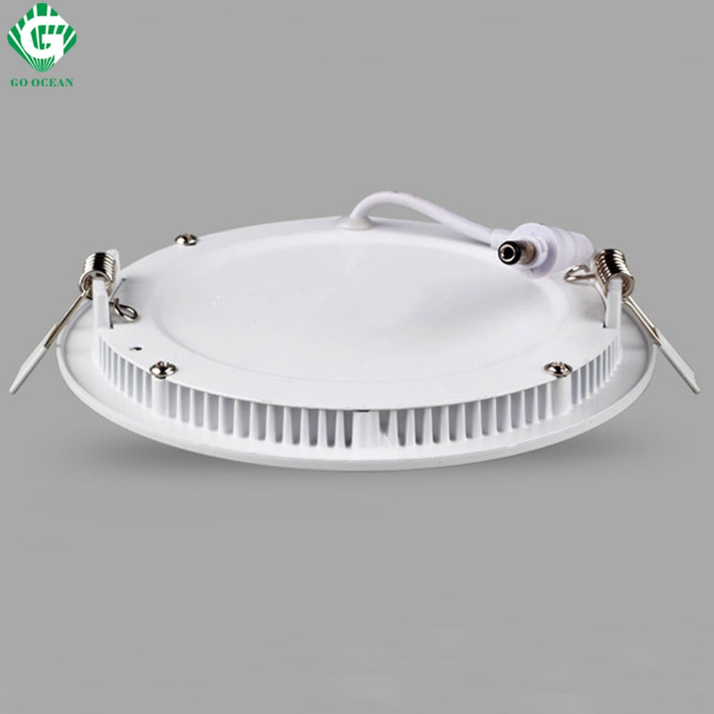 LED Panel Lights Ceiling Round Recessed Lamp Aluminum Ultra Thin Downlights 3W 4W 6W 9W 12W 15W 18W 24W Spotlight Light Fixtures