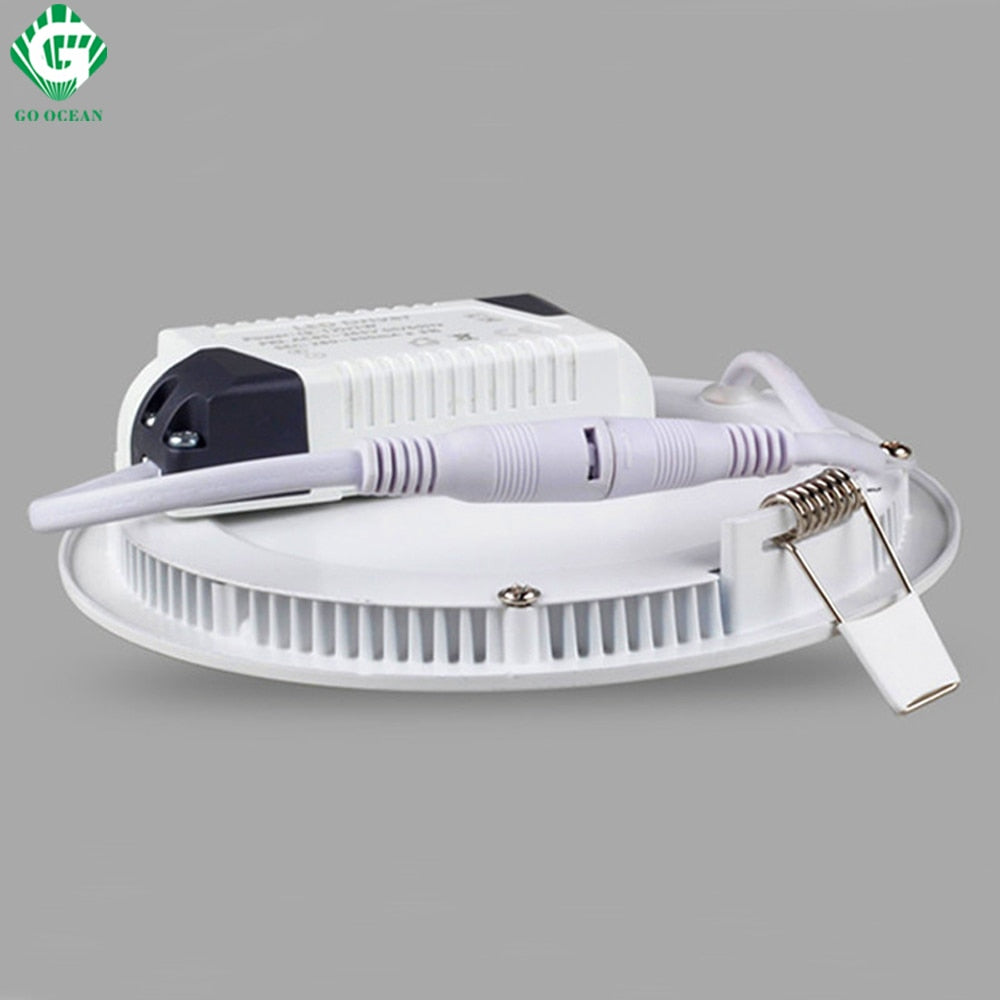 LED Panel Lights Ceiling Round Recessed Lamp Aluminum Ultra Thin Downlights 3W 4W 6W 9W 12W 15W 18W 24W Spotlight Light Fixtures