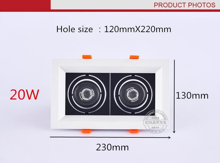 Energy saving 10W 20W AC110V-220V LED cob dimmable Ceiling Downlight Recessed LED Spot light LED For Home Lighting CE/ROHS