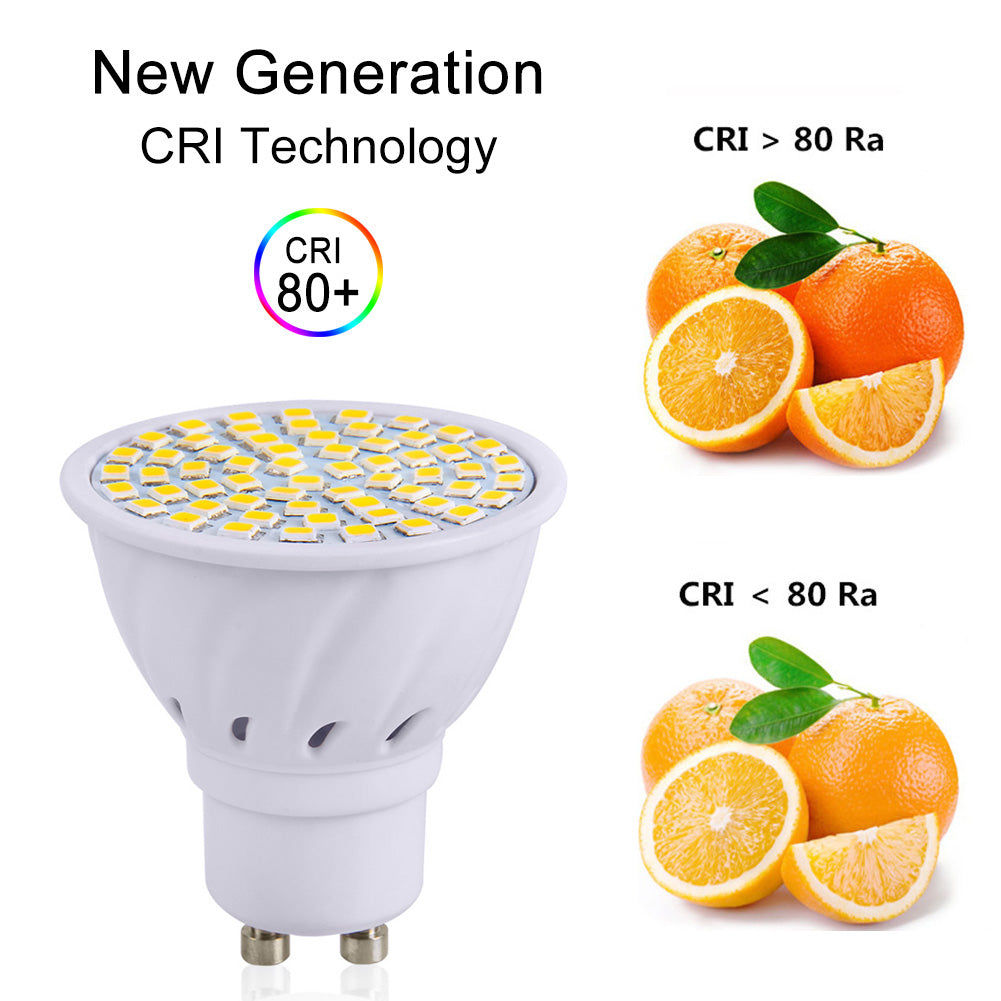 LED Bulb 220V 240V MR16 GU10 LED Lamp LED Spotlight Bulb Lampada 48 60 80 LEDs SMD 2835 For Indoor Home Spot Light