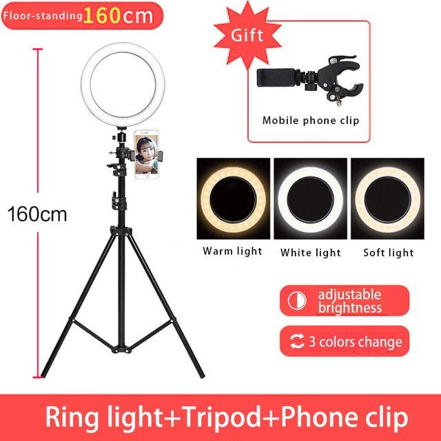 10'' 26CM Photography LED Selfie Ring Light three-speed cold and warm stepless Lighting Dimmable with USB Plug Lamp - LED Lights For Sale : Affordable LED Solutions : Wholesale Prices