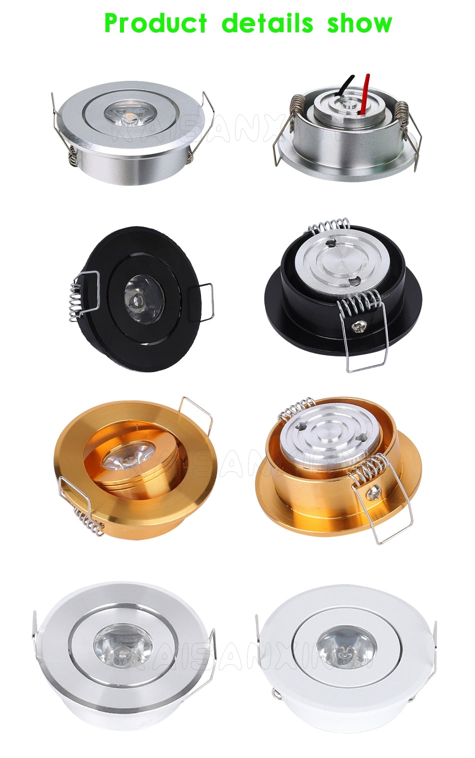 Dimmable 3W Mini Round 3W High Power LED Recessed Ceiling Down Light Lamps LED Downlights for Living Room Cabinet Bedroom