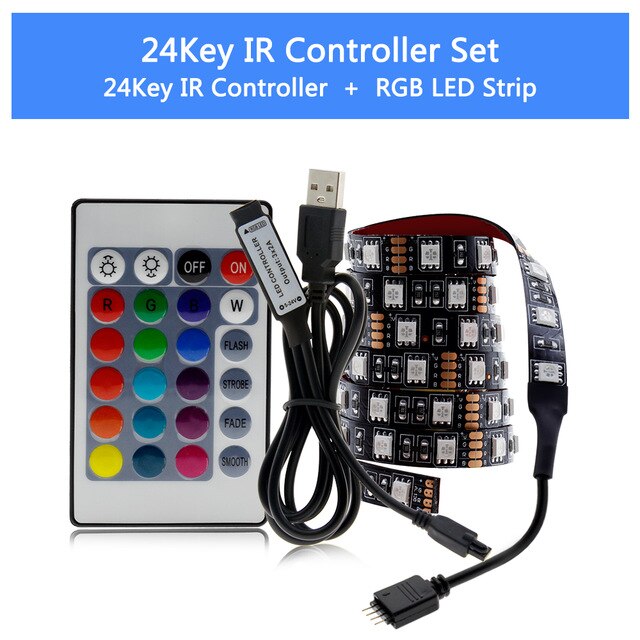 USB LED Strip RGB Changeable LED TV Background Lighting 50CM 1M 2M 3M 4M 5M DIY 5V Flexible LED Light RGB LED Strip 5050.