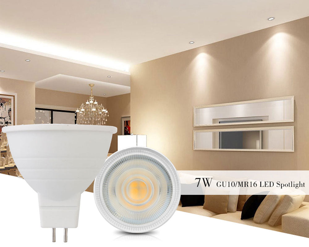 Dimmable LED Spot light GU10 7W 220V MR16 GU5.3 led lamp COB Chip 30 Beam Angle Spotlight LED bulb For Downlight Table Lamp