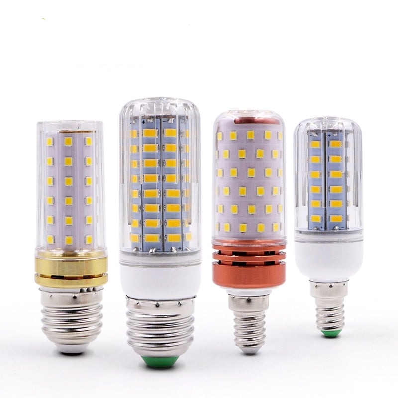 E27 E14 LED Corn lamp True power 2W 4W 6W 9W 12W 220V 240V Corn Bulb Chandelier Candle LED Light For Home Decoration