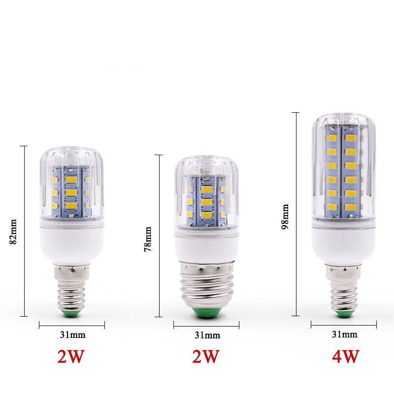 E27 E14 LED Corn lamp True power 2W 4W 6W 9W 12W 220V 240V Corn Bulb Chandelier Candle LED Light For Home Decoration