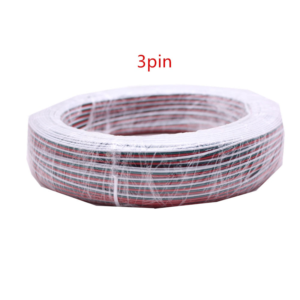 2pin 3pin 4pin 5pin 6pin 22AWG Led Connect LED RGB wire Cable For WS2812 WS2811 RGB RGBW RGB CCT 5050 3528 LED Strip