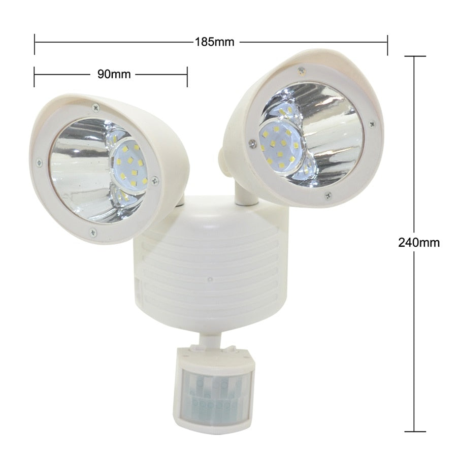LED Solar Light Twin Head PIR Motion Sensor Lighting Outdoor Garden Solar lamp Waterproof Street Security lamp