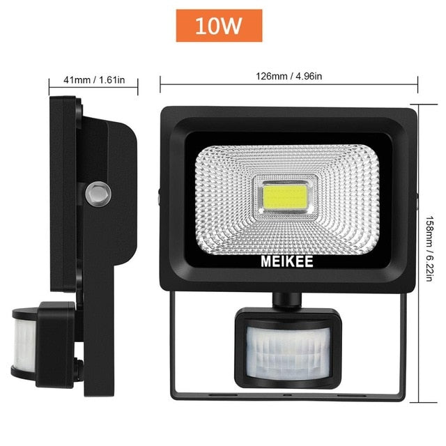 10W 20W 30W 50W LED Flood Light Motion Sensor Waterproof AC110-220V LED PIR Floodlight Reflector Projector Outdoor Spotlight