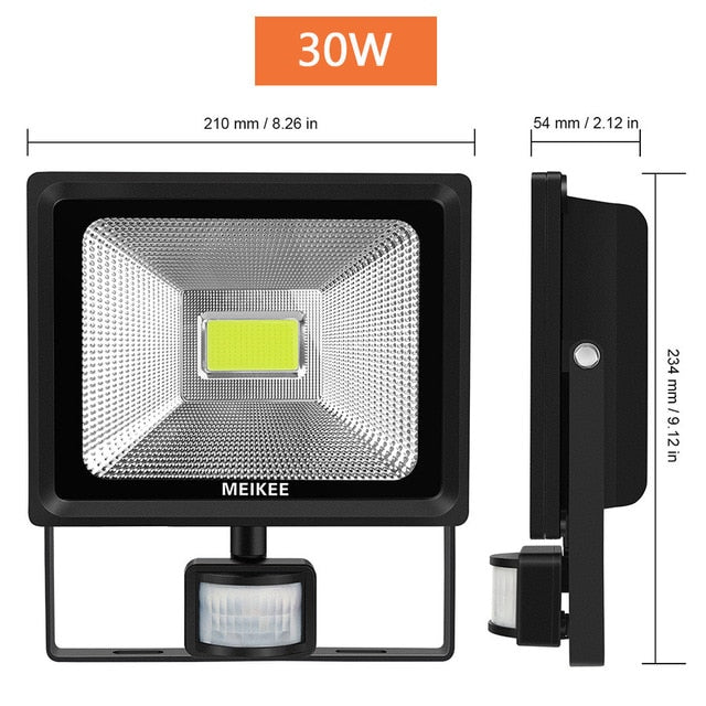 10W 20W 30W 50W LED Flood Light Motion Sensor Waterproof AC110-220V LED PIR Floodlight Reflector Projector Outdoor Spotlight