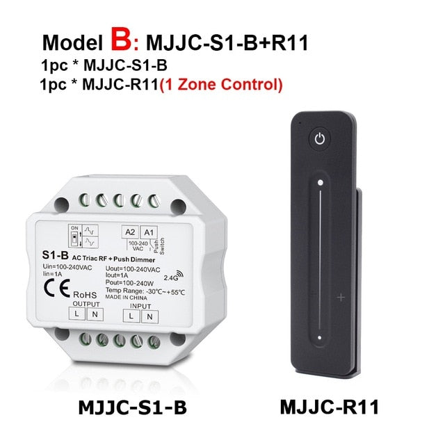 LED Dimmer Switch Triac AC 220V 230V 110V 2.4G Wireless RF Remote Dimmable Push Switch Smart Wifi Dimmer for LED Bulb Light Lamp