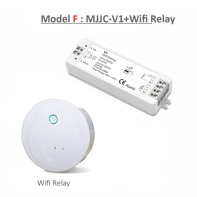 LED Dimmer Switch 12V 24V PWM 2.4G LED Touch RF Wireless Remote 5V 36V Smart Wifi Dimmer Controller for Single Color LED Strip