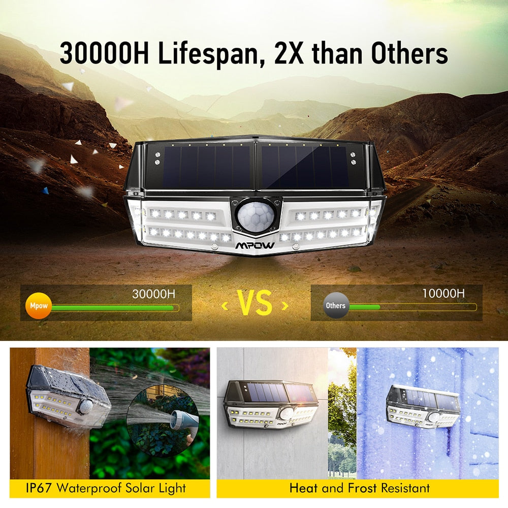 CD137 30 LED Garden Solar Lights Ipx7 Waterproof Solar Lamp Wide Angle Solar Motion Sensor For Pathway Garage/Swimming Pool