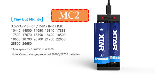 NEW XTAR VC2 VC2S VC4 VC4S  Colorful VA LCD Screen Micro-USB powered portable apply to 3.6V/3.7V Li-ion/IMR/INR/ICR 18650 26650