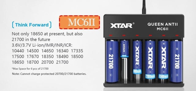 NEW XTAR VC2 VC2S VC4 VC4S Colorful VA LCD Screen Micro-USB powered portable apply to 3.6V/3.7V Li-ion/IMR/INR/ICR 18650 26650