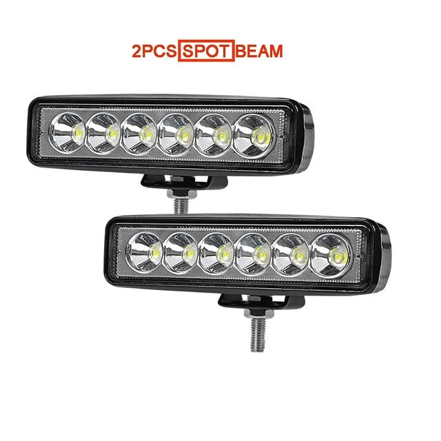 6 inch 18W Off road DRL LED Work Light Flood Beam Spotlight 12V 24V Daytime Running Light For Jeep 4x4 ATV 4WD SUV Car Styling