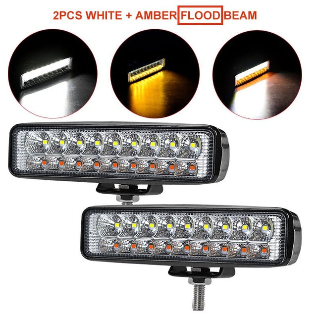 6 inch 18W Off road DRL LED Work Light Flood Beam Spotlight 12V 24V Daytime Running Light For Jeep 4x4 ATV 4WD SUV Car Styling