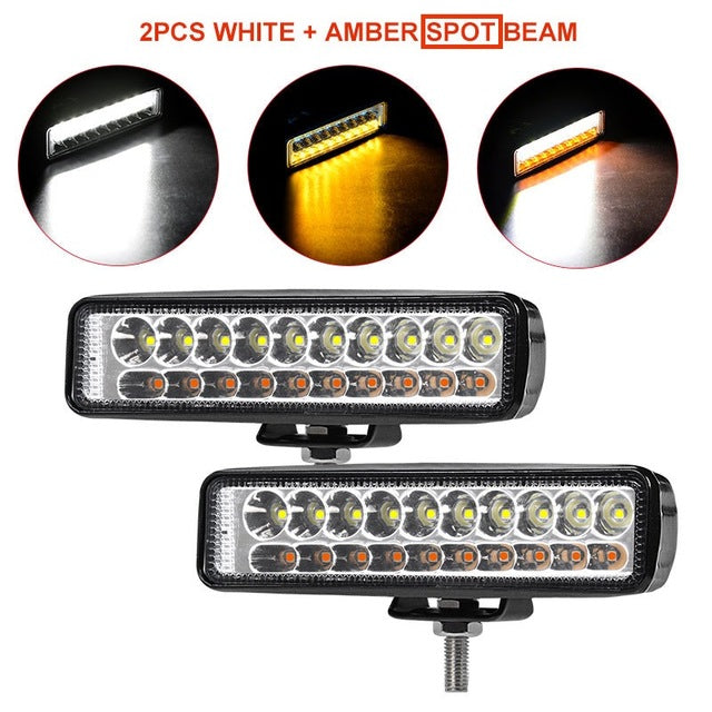 6 inch 18W Off road DRL LED Work Light Flood Beam Spotlight 12V 24V Daytime Running Light For Jeep 4x4 ATV 4WD SUV Car Styling