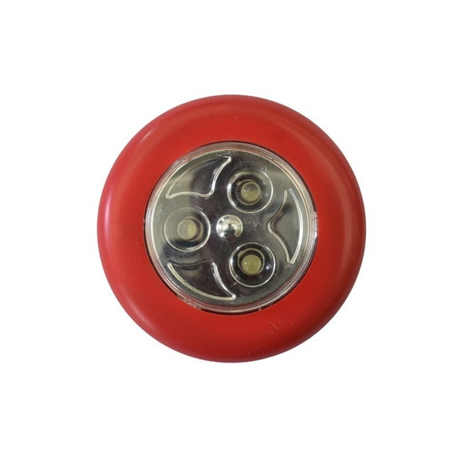 4 Colors 3 LED Closet Under Cabinet Lamp AAA Battery Powered Wireless Touch Switch Kitchen Wall Car Night Light for Car Boot