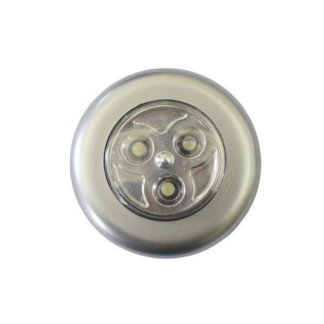 4 Colors 3 LED Closet Under Cabinet Lamp AAA Battery Powered Wireless Touch Switch Kitchen Wall Car Night Light for Car Boot