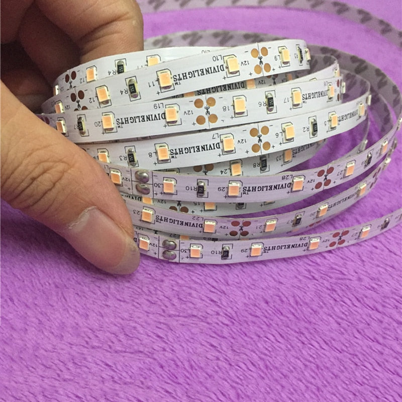 Pink LED Strip light IP65 Waterproof 3528 SMD 60LED/M 5M flexible LED rope bar light DC12V Led decoration tape