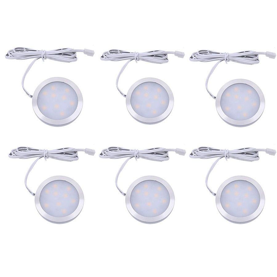 Dimmable 2.5W DC12V LED Under Cabinet Closet Light Aluminum LED Display Case Lights For Kitchen Counter Cupboard Puck Lights