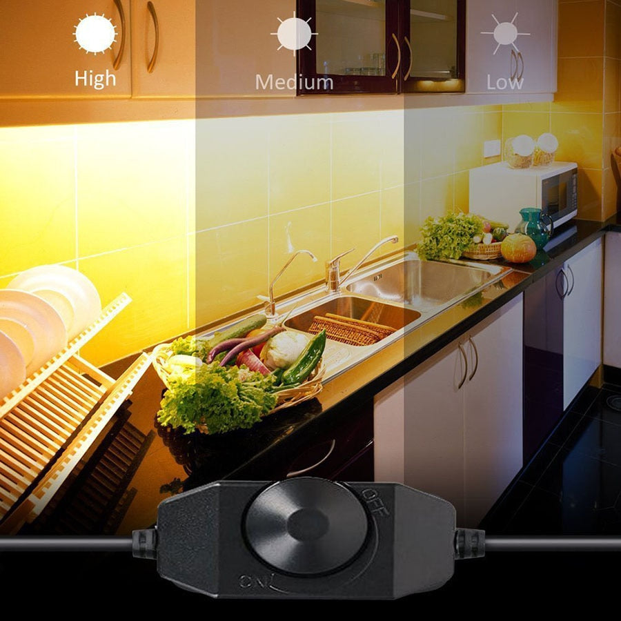 Dimmable 2.5W DC12V LED Under Cabinet Closet Light Aluminum LED Display Case Lights For Kitchen Counter Cupboard Puck Lights