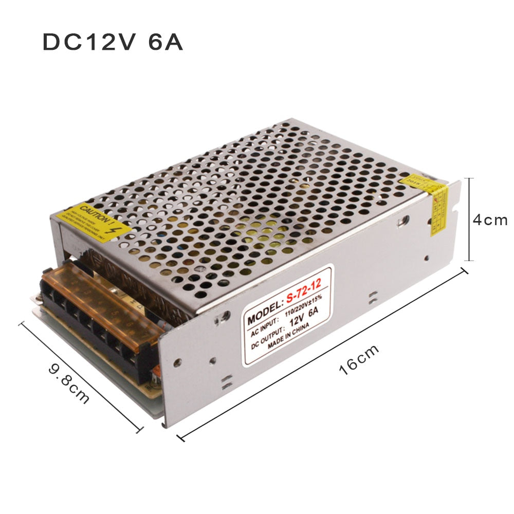 Power Supply DC12v 2A 3A 10A 12.5A 15A 20A 25A 30A Lighting Transformer 220 V 12 V LED Driver Switch Adapter for Strip Light