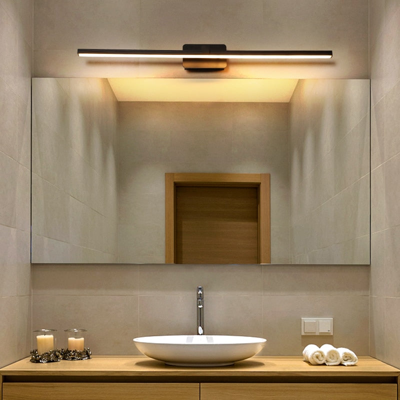 Simple modern led mirror before the lamp bathroom bathroom mirror cabinet lighting waterproof fog lamps Nordic bathroom lights