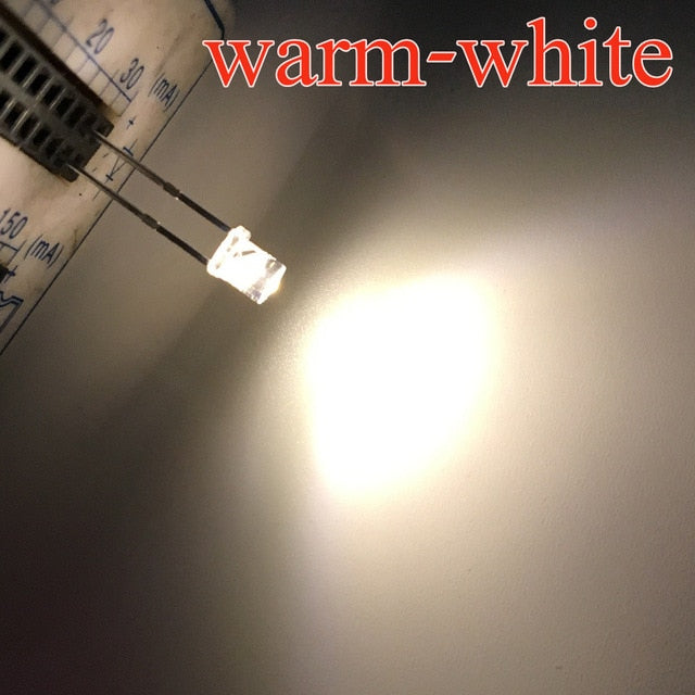 Top White Red Yellow Blue Green Pink diode Led Wide Angle light emitting Diodes lamp Ultra Bright Bulb 100pcs F3 3mm 2pins