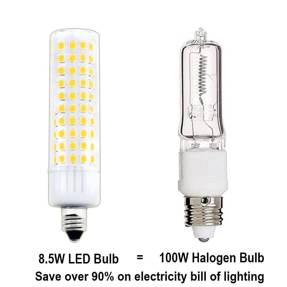 E11 Mini Candelabra Base LED Bulb, Bon lux E11 T4 JD LED Ceiling Light 100W Halogen Replacement Candles Bulb