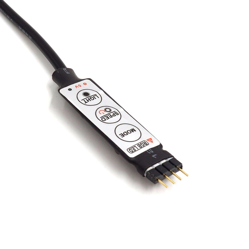 USB RGB Strip Controller DC 5V Led Dimmer with 3 Keys 4 Pin Female Connector for Led RGB Strip 19 Dynamic Modes Easy to Control