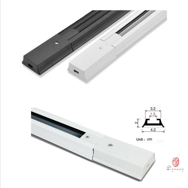 50CM Length Aluminum LED Track Line 0.5 Meter Slide LED Track Lights Rail Install Spotlight Base I&T Connector Assemble Dynasty
