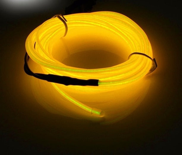 Neon Cord Led EL Wire String Led Strip Flexible Light Rope Tube car Dance Party 2M 3M 5M Battery Powered With Controller led rgb