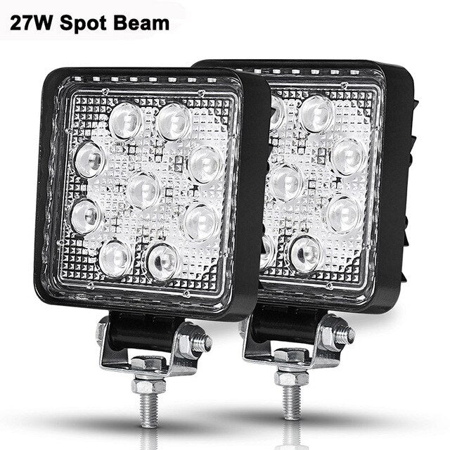 27W 42W 48W 72W DRL Off road Led Work Light Car for UAZ 4WD Ford Tractor Boat Trailer niva ramp 4x4 ATV 12V 24V Spot Flood 4 5