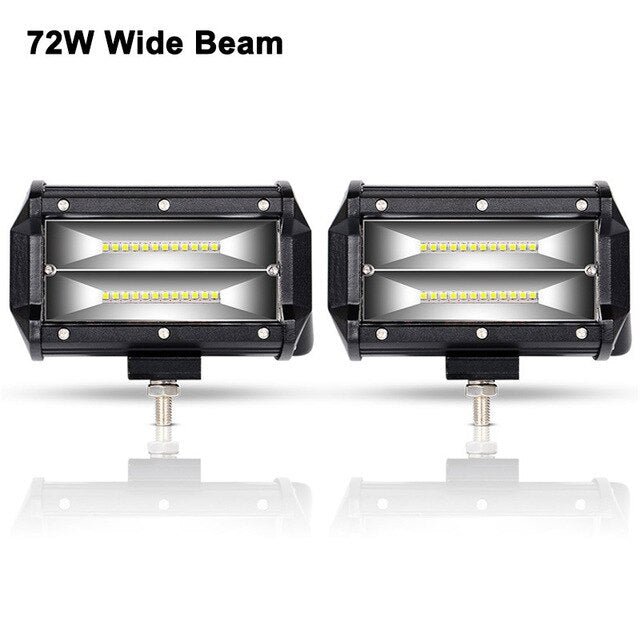 27W 42W 48W 72W DRL Off road Led Work Light Car for UAZ 4WD Ford Tractor Boat Trailer niva ramp 4x4 ATV 12V 24V Spot Flood 4 5